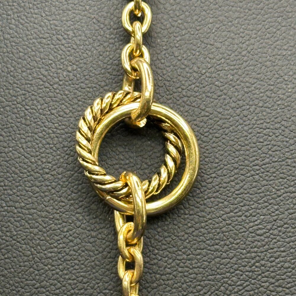 Ralph Lauren Gold-Tone Chain Double Circle Station Necklace - Picture 4 of 10